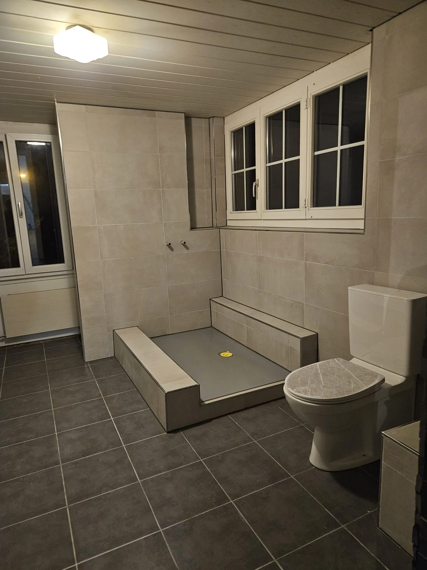 Fertige bodenebene Dusche statt Badewanne im Aargau — Probst-Bau